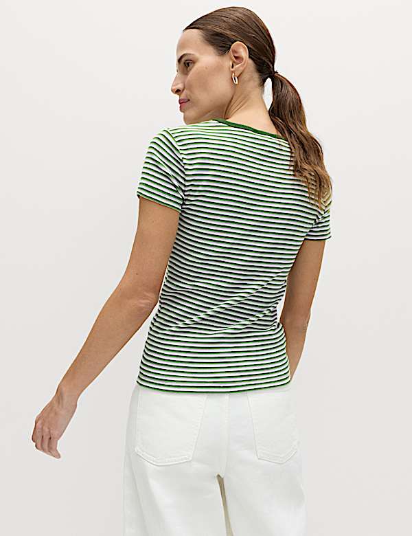 Cotton Rich Ribbed Slim Fit T-Shirt