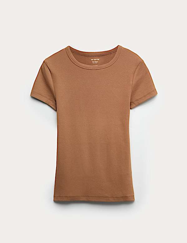 Cotton Rich Ribbed Slim Fit T-Shirt - AU
