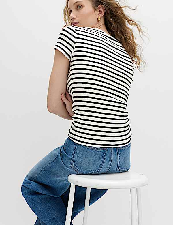 Cotton Rich Ribbed Slim Fit T-Shirt