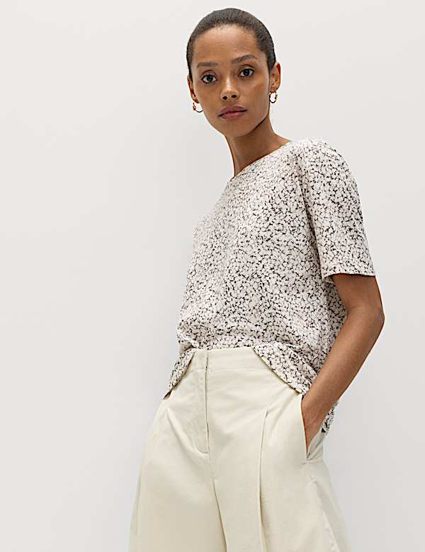 Cotton Modal Blend Printed T-Shirt