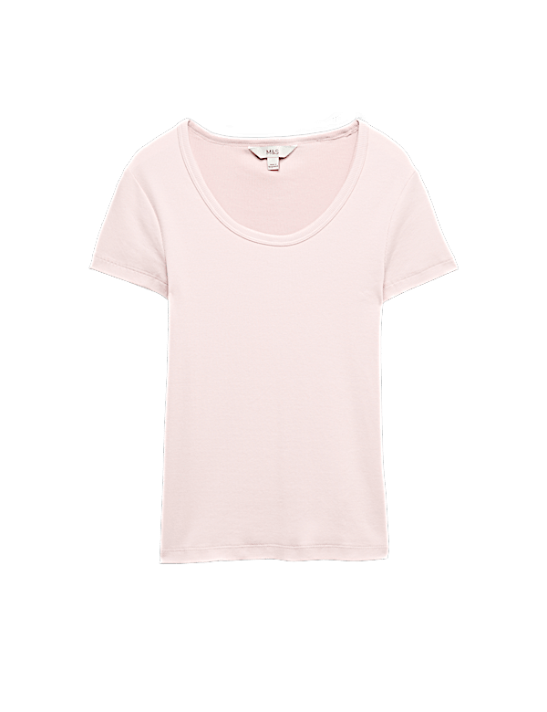 Cotton Rich Scoop Neck Slim Fit T-Shirt