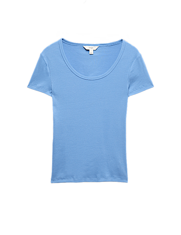 Cotton Rich Scoop Neck Slim Fit T-Shirt