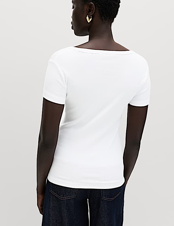 Cotton Rich Scoop Neck Slim Fit T-Shirt