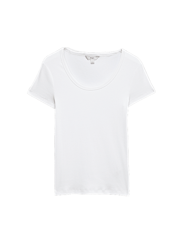 Cotton Rich Scoop Neck Slim Fit T-Shirt