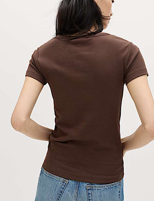 Cotton Rich Scoop Neck Slim Fit T-Shirt