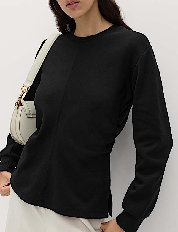 Taliowana bluza z mieszanki bawełny - PL