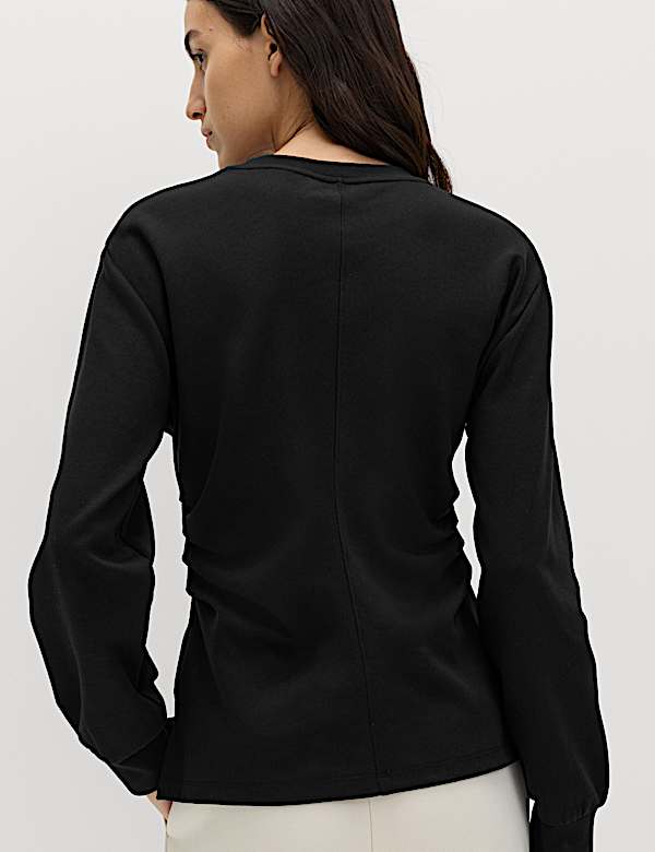 Taliowana bluza z mieszanki bawełny - PL