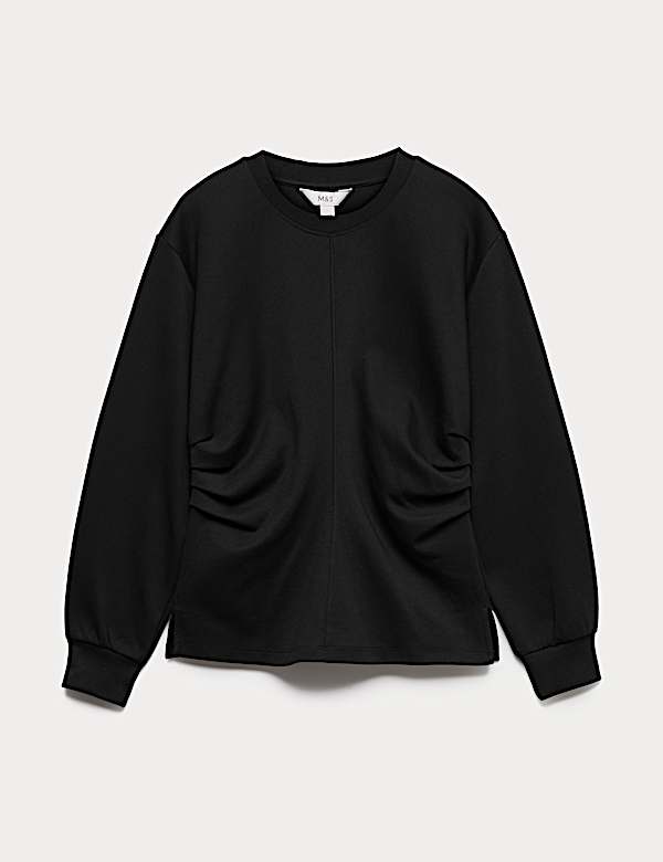 Taliowana bluza z mieszanki bawełny - PL