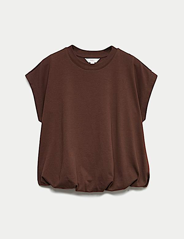 Weich fallendes Oberteil aus reiner Baumwolle - AT