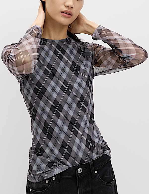 Checked Mesh Top - LU