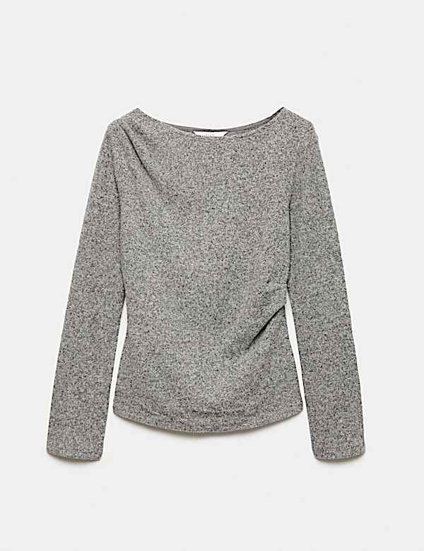Top textur&eacute; &agrave; &eacute;paules d&eacute;nud&eacute;es coupe standard - LU