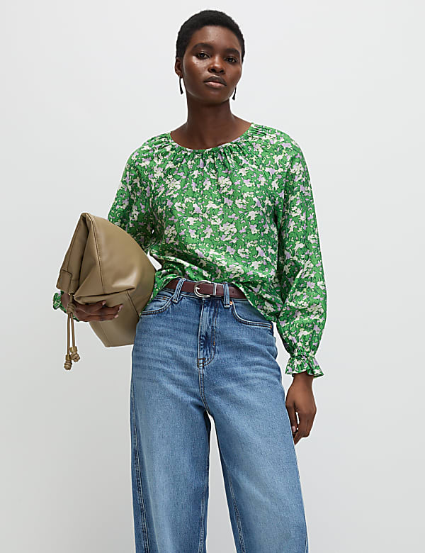 Lyocell Rich Printed Blouse