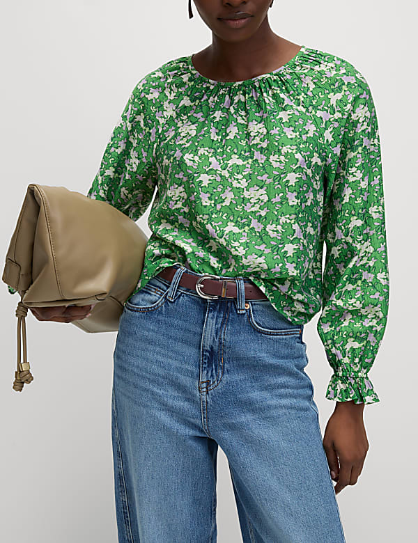 Lyocell Rich Printed Blouse