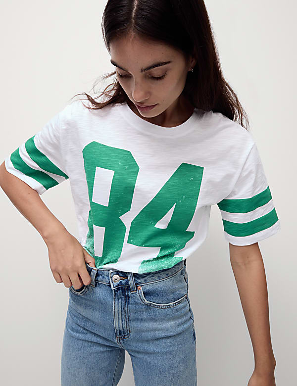 Pure Cotton Slogan T-Shirt