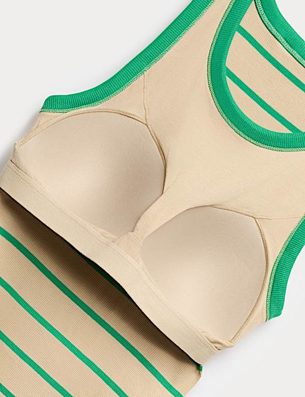 Secret Support&trade; Cotton Rich Striped Bra Vest