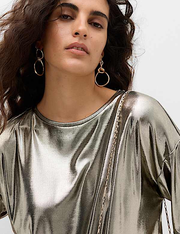 Metallic Relaxed T-Shirt - CA