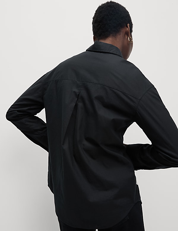 Pure Cotton Embroidered Collared Shirt