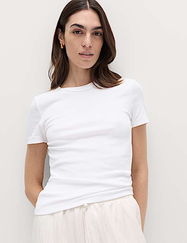 2 Pack Cotton Rich Ribbed T-Shirts - MX