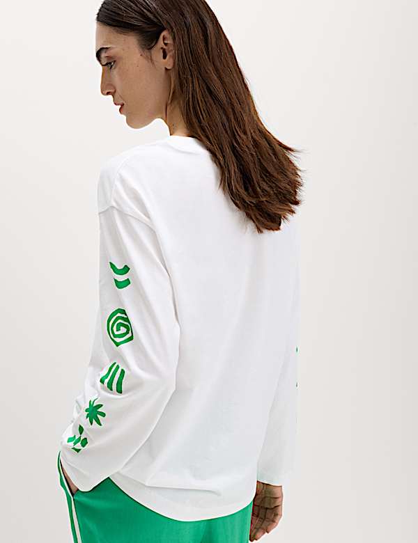 Pure Cotton Graphic Oversized T-Shirt - EE