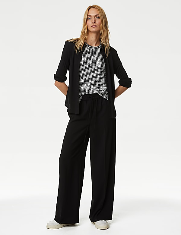 Linen Blend Printed Top