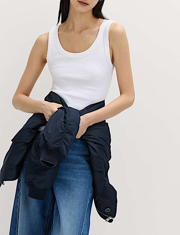 2 Pack Cotton Rich Vest Tops - BN