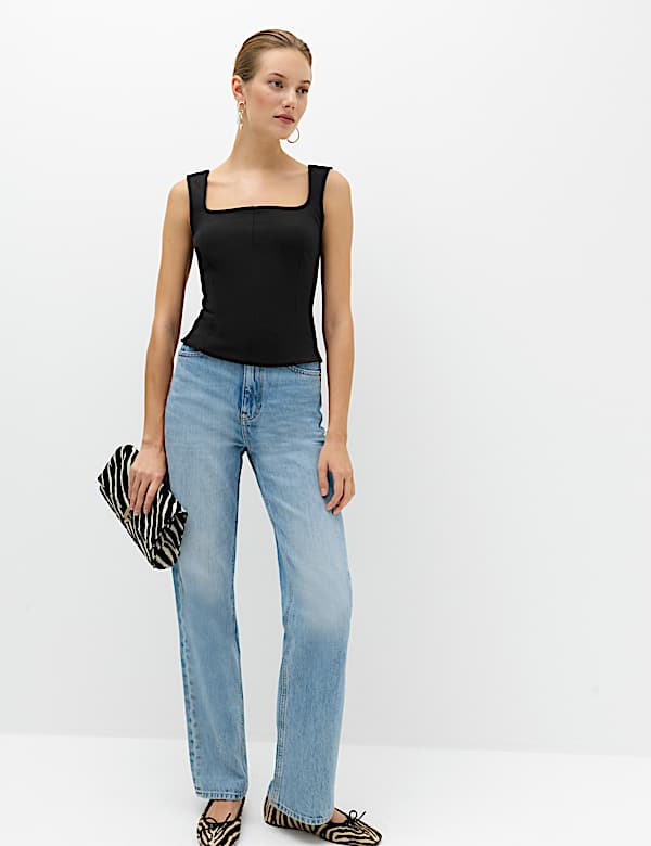 Cotton Rich Square Neck  Vest - MV