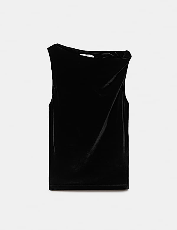 Velvet Twist Off The Shoulder Vest - JO