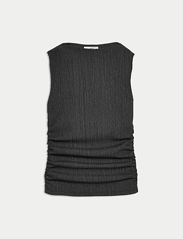 Top textur&eacute; &agrave; encolure montante - CH