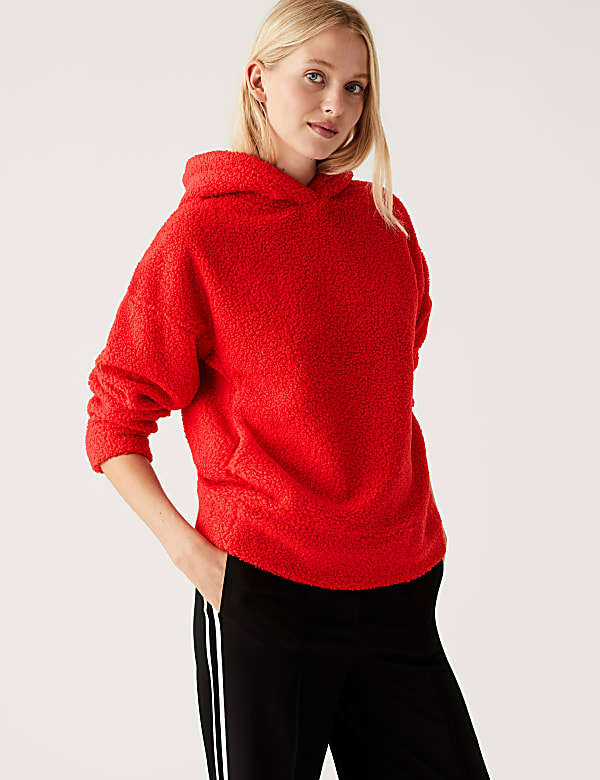 Buy Borg Longline Hoodie at Marks Spencer