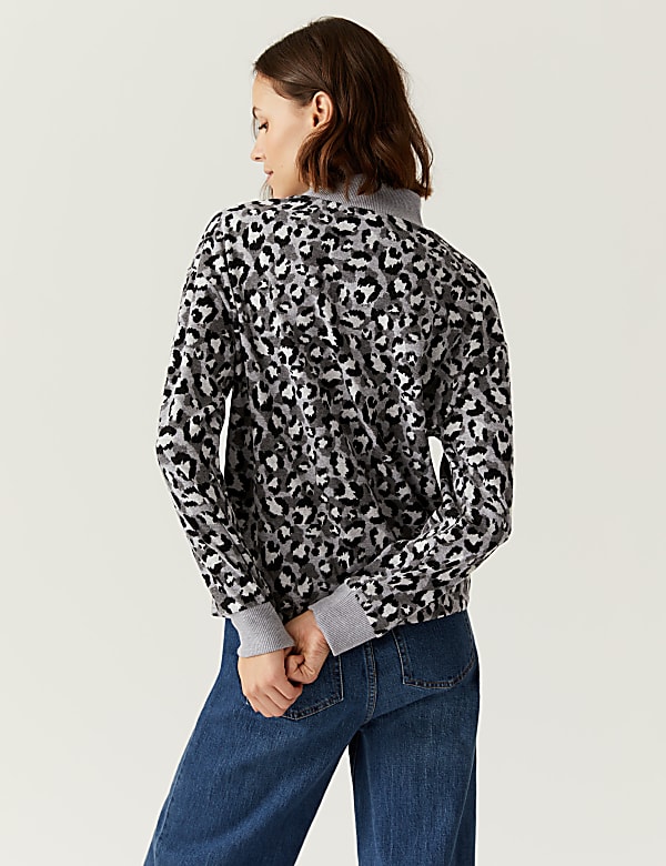 Printed High Neck Sweatshirt