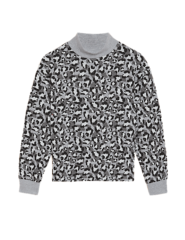Printed High Neck Sweatshirt
