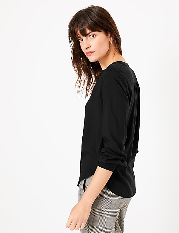 V-Neck Popover Blouse