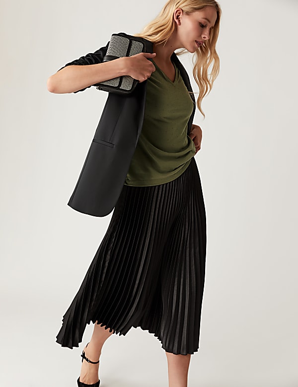 Cotton Modal Blend Embellished T-Shirt