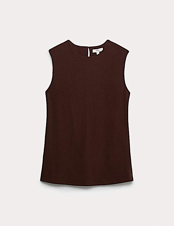 חולצה מפנקת מתערובת כותנה עם צווארון עגול - IL