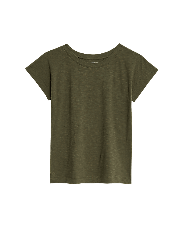 Pure Cotton Everyday Fit Slash Neck T-shirt