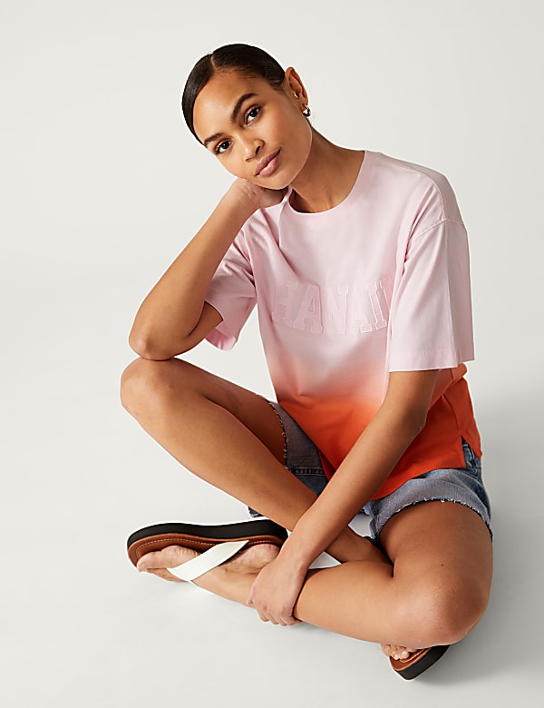Pure Cotton Hawaii Slogan T-Shirt