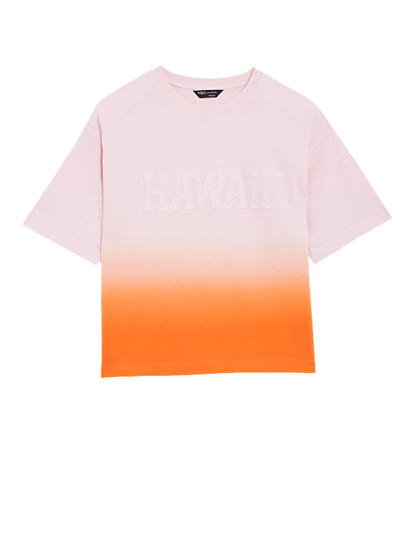 Pure Cotton Hawaii Slogan T-Shirt