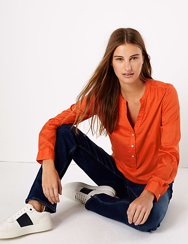 Button Detail Blouse