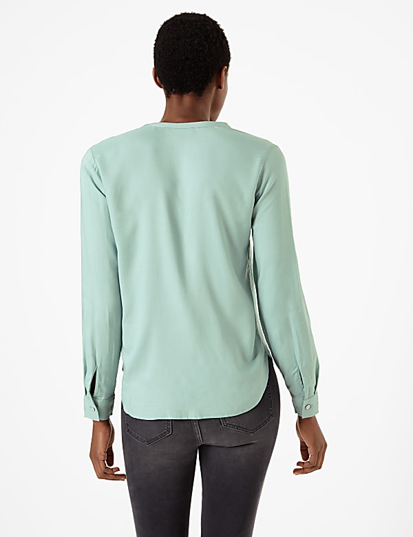 V-Neck Popover Blouse