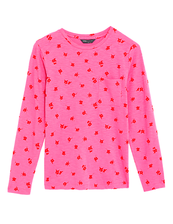 Pure Cotton Printed Crew Neck T-Shirt