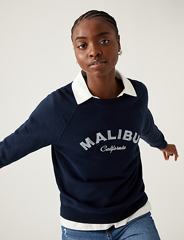 Pure Cotton Printed Sweatshirt