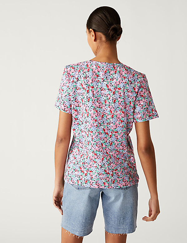 Pure Cotton Printed Pocket T-Shirt