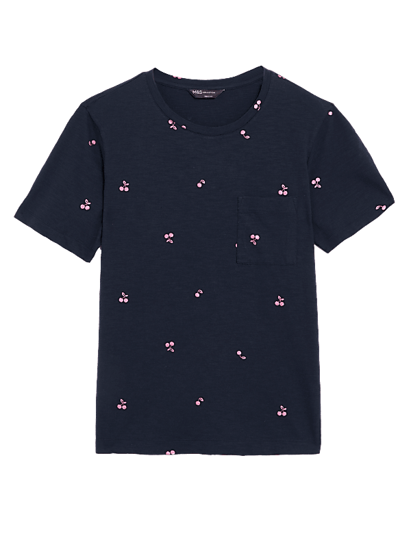 Pure Cotton Printed Pocket T-Shirt
