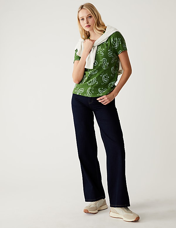 Pure Cotton Printed Pocket T-Shirt