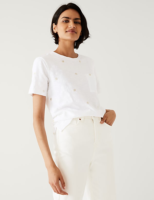 Pure Cotton Printed Pocket T-Shirt