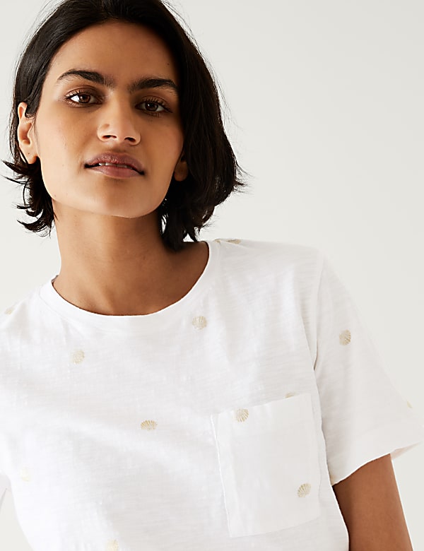 Pure Cotton Printed Pocket T-Shirt