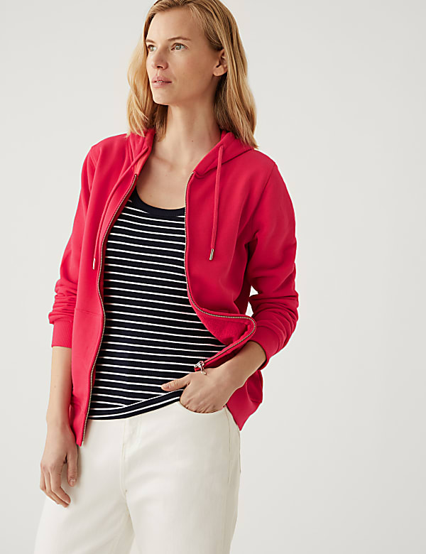 Pure Cotton Zip Up Hoodie