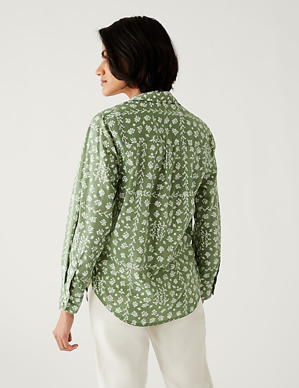 Pure Cotton Printed Collared Shirt