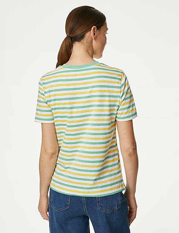 Pure Cotton Striped T-Shirt