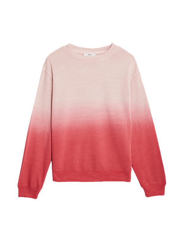 Pure Cotton Ombre Slub Sweatshirt